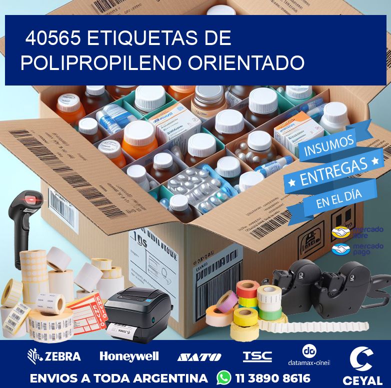 40565 ETIQUETAS DE POLIPROPILENO ORIENTADO