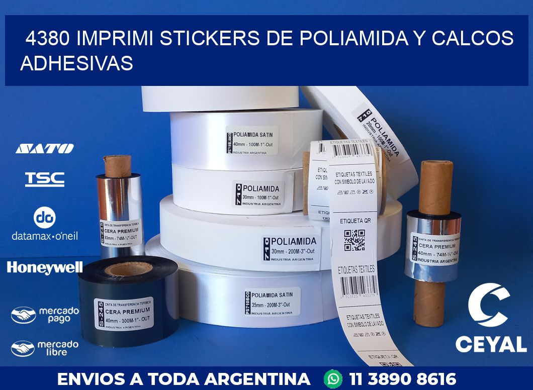 4380 IMPRIMI STICKERS DE POLIAMIDA Y CALCOS ADHESIVAS