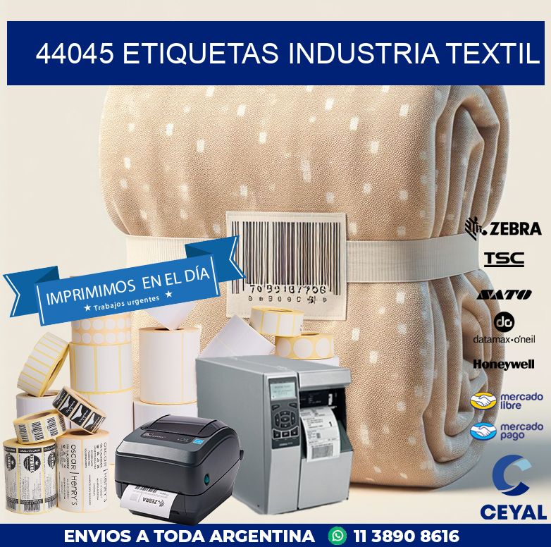 44045 ETIQUETAS INDUSTRIA TEXTIL