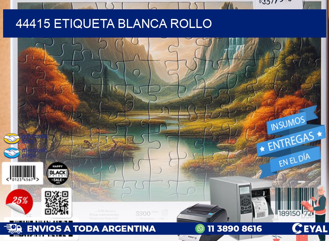 44415 etiqueta blanca rollo