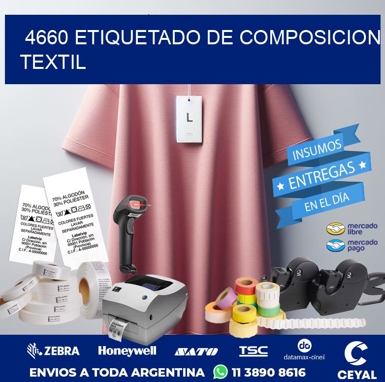 4660 ETIQUETADO DE COMPOSICION TEXTIL