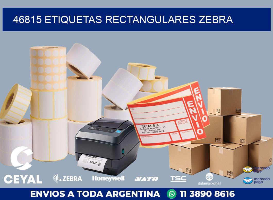 46815 etiquetas rectangulares zebra