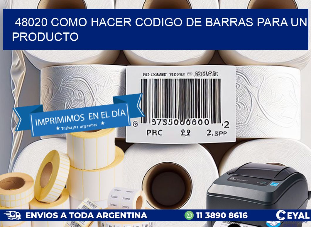 48020 como hacer codigo de barras para un producto