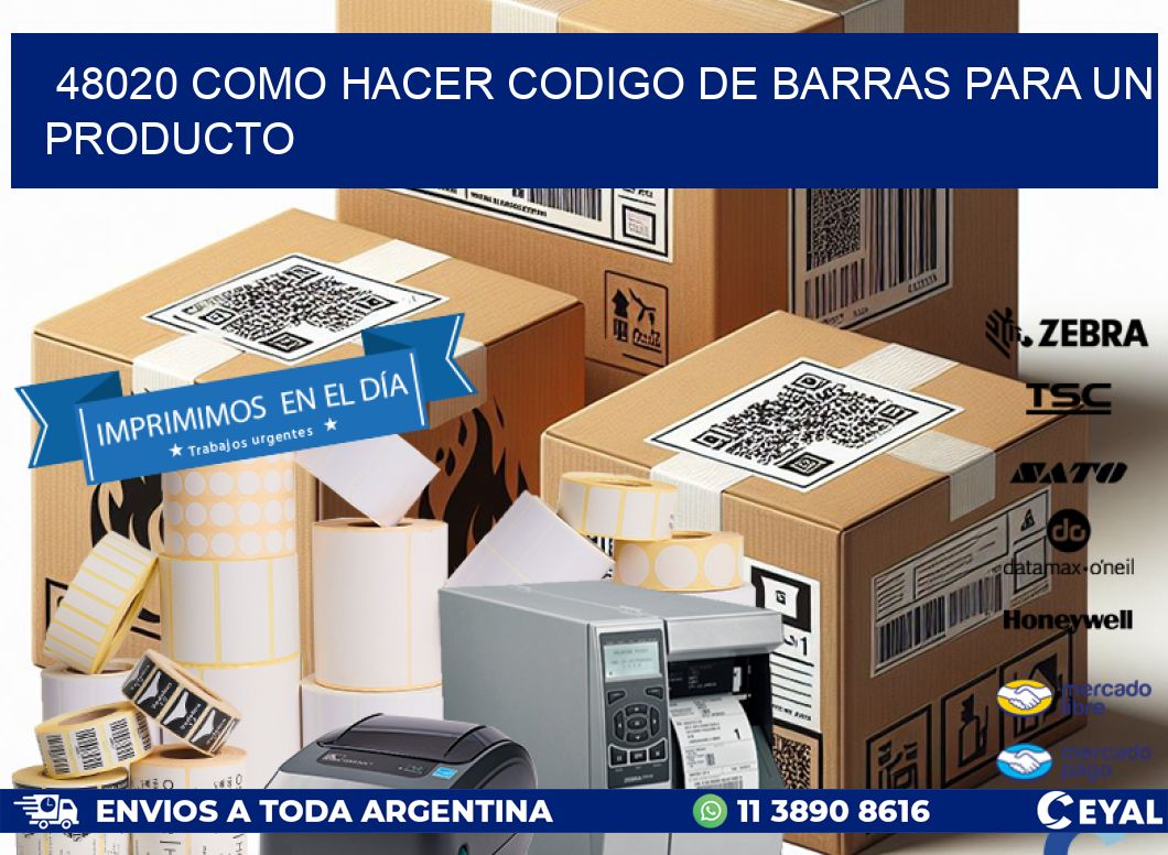 48020 como hacer codigo de barras para un producto