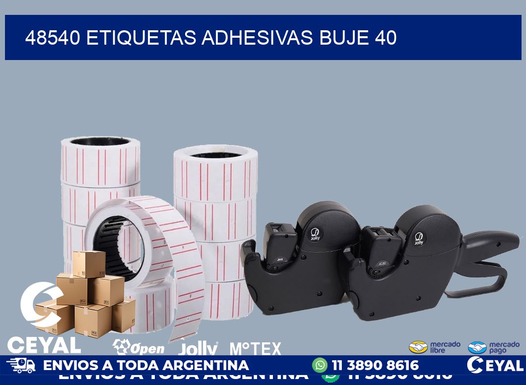 48540 ETIQUETAS ADHESIVAS BUJE 40