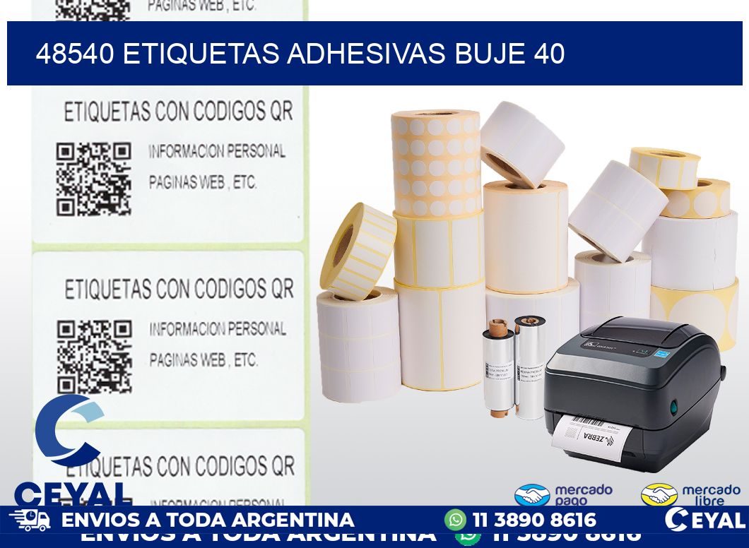 48540 ETIQUETAS ADHESIVAS BUJE 40