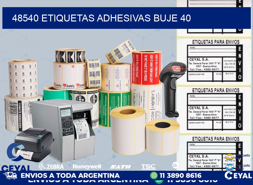 48540 ETIQUETAS ADHESIVAS BUJE 40