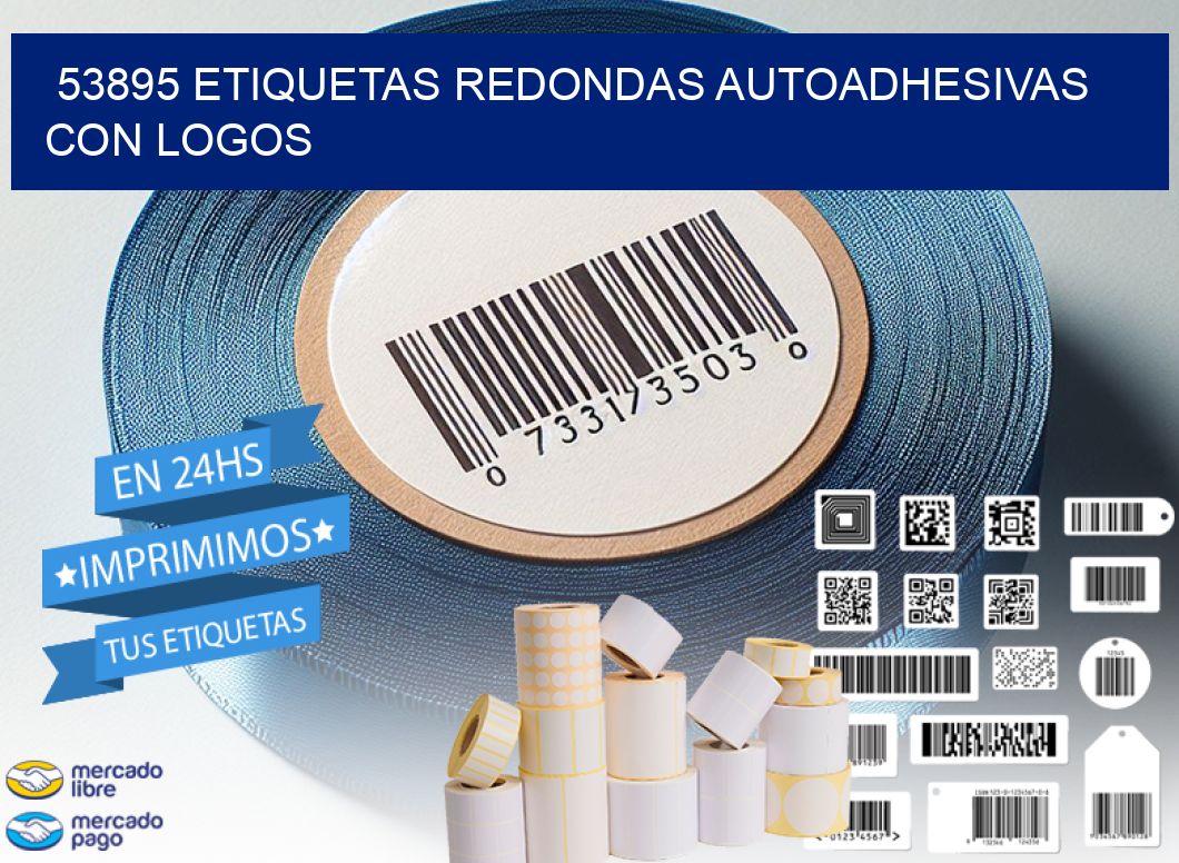 53895 ETIQUETAS REDONDAS AUTOADHESIVAS CON LOGOS