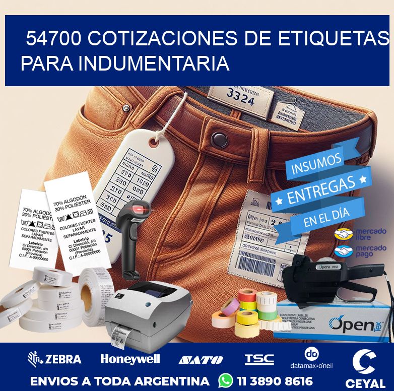 54700 COTIZACIONES DE ETIQUETAS PARA INDUMENTARIA