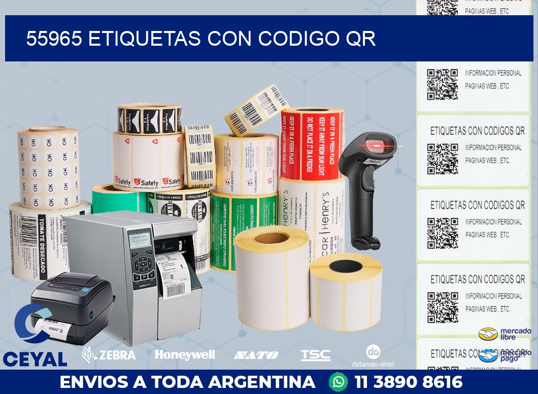 55965 ETIQUETAS CON CODIGO QR