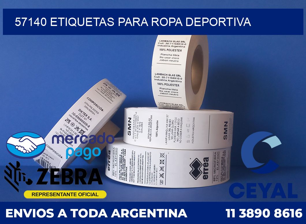 57140 ETIQUETAS PARA ROPA DEPORTIVA