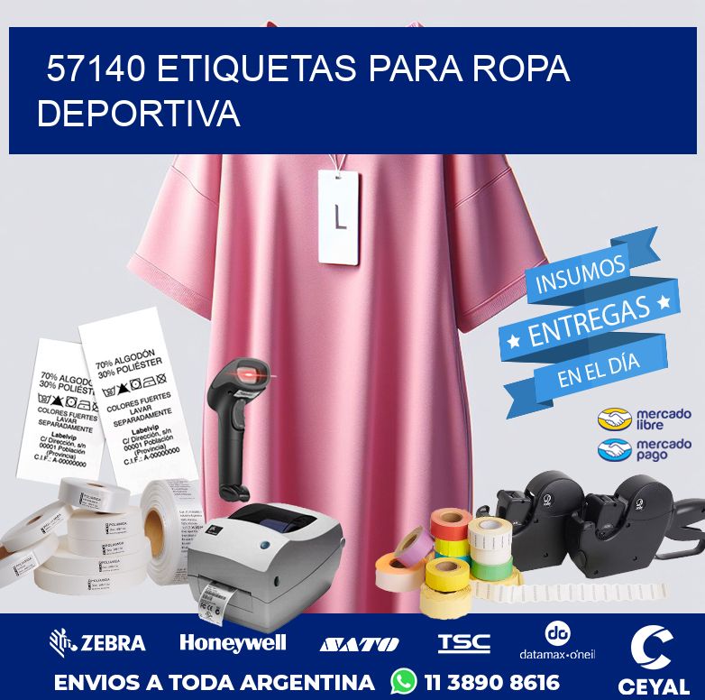57140 ETIQUETAS PARA ROPA DEPORTIVA