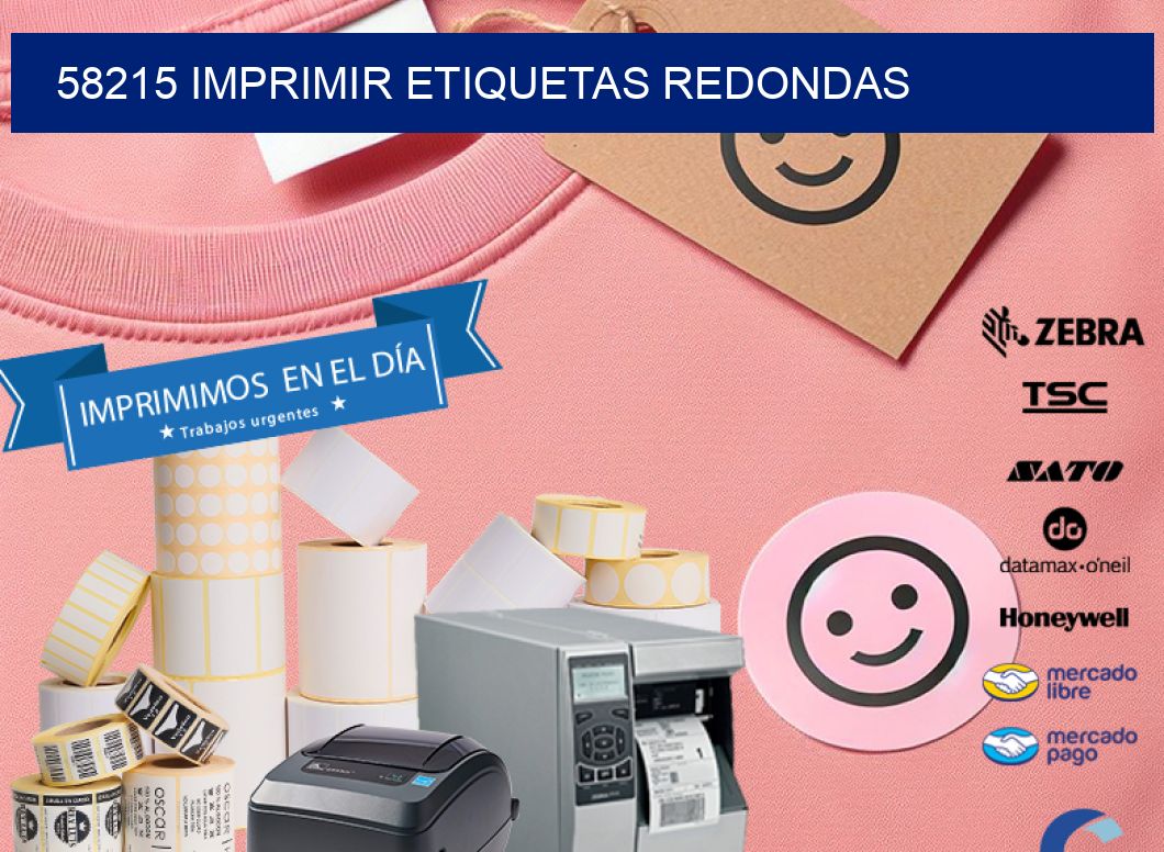 58215 IMPRIMIR ETIQUETAS REDONDAS