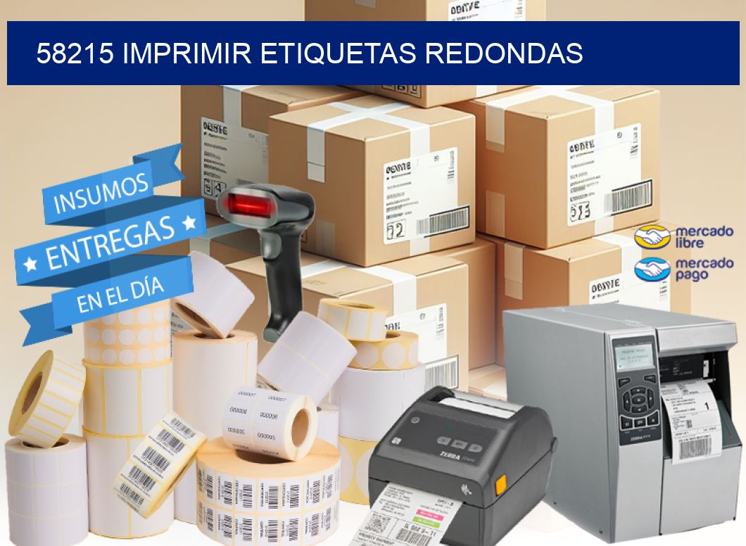 58215 IMPRIMIR ETIQUETAS REDONDAS