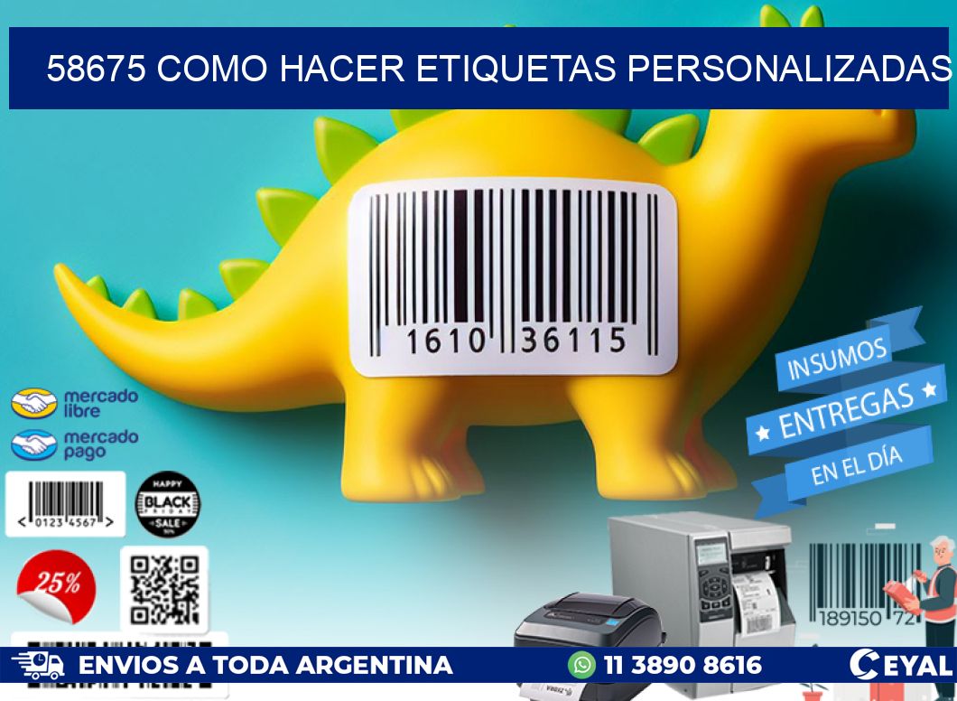 58675 como hacer etiquetas personalizadas