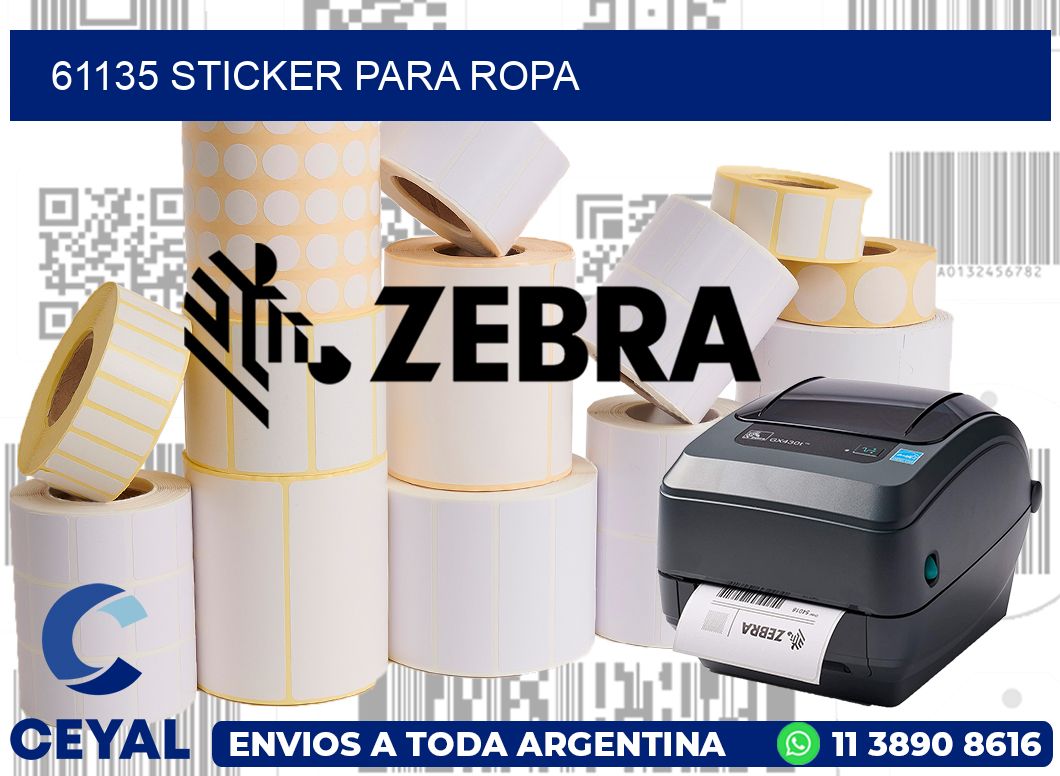 61135 STICKER PARA ROPA