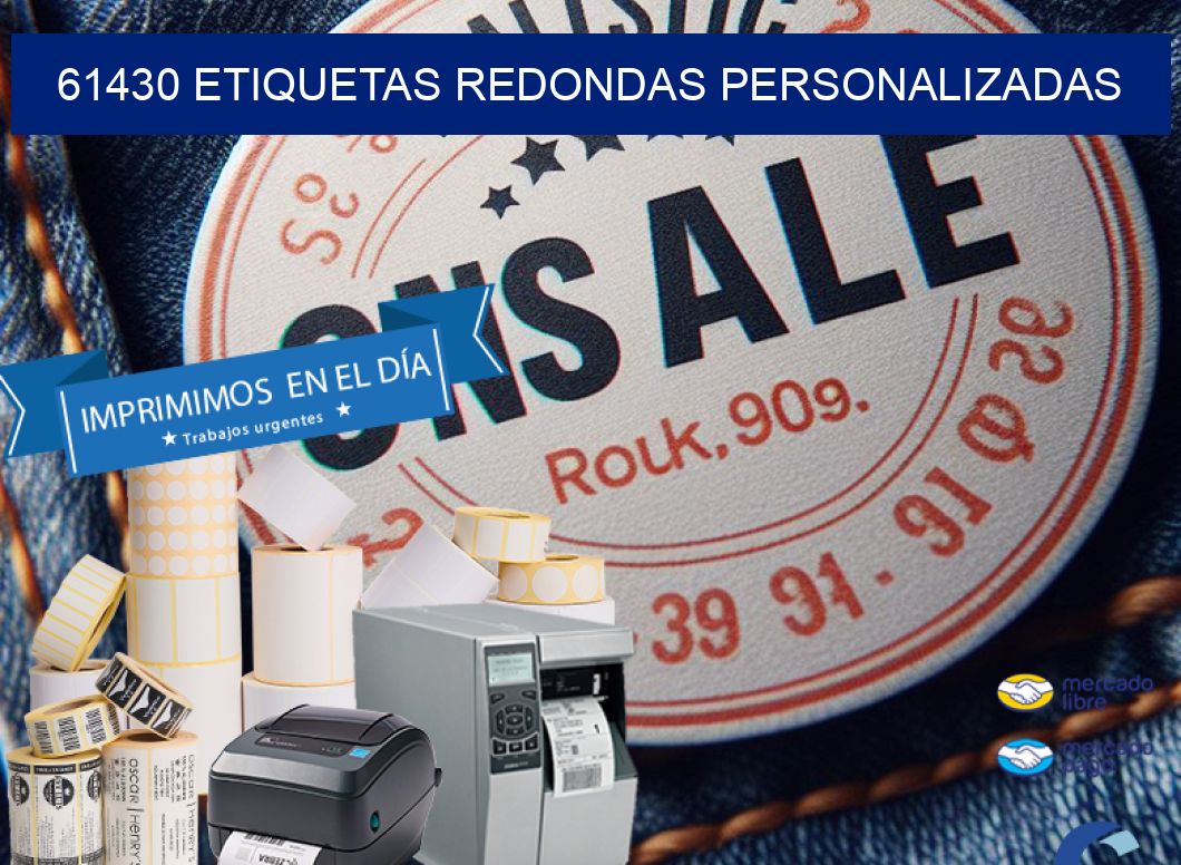 61430 ETIQUETAS REDONDAS PERSONALIZADAS