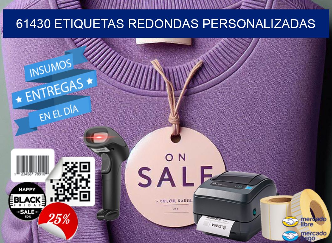 61430 ETIQUETAS REDONDAS PERSONALIZADAS