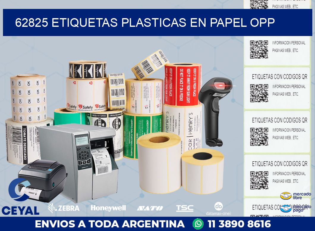 62825 ETIQUETAS PLASTICAS EN PAPEL OPP