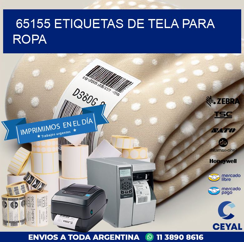 65155 ETIQUETAS DE TELA PARA ROPA