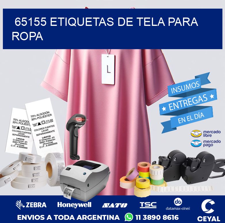 65155 ETIQUETAS DE TELA PARA ROPA