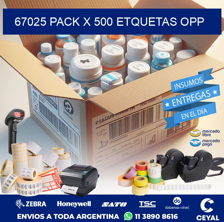 67025 PACK X 500 ETQUETAS OPP