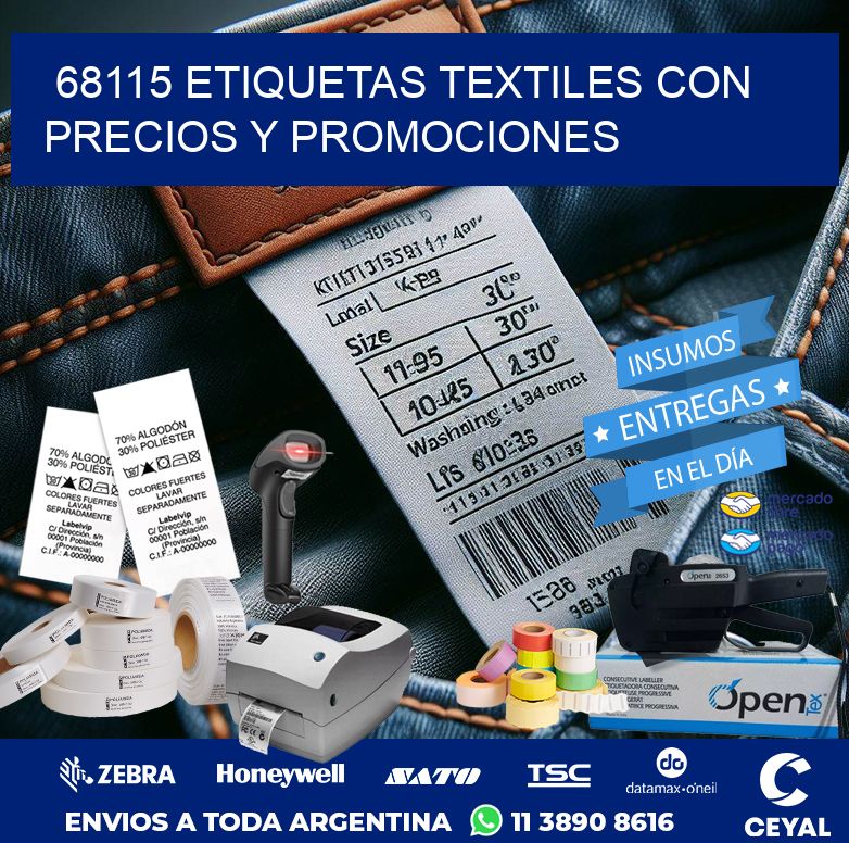 68115 ETIQUETAS TEXTILES CON PRECIOS Y PROMOCIONES