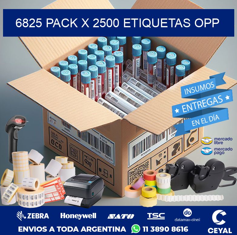 6825 PACK X 2500 ETIQUETAS OPP