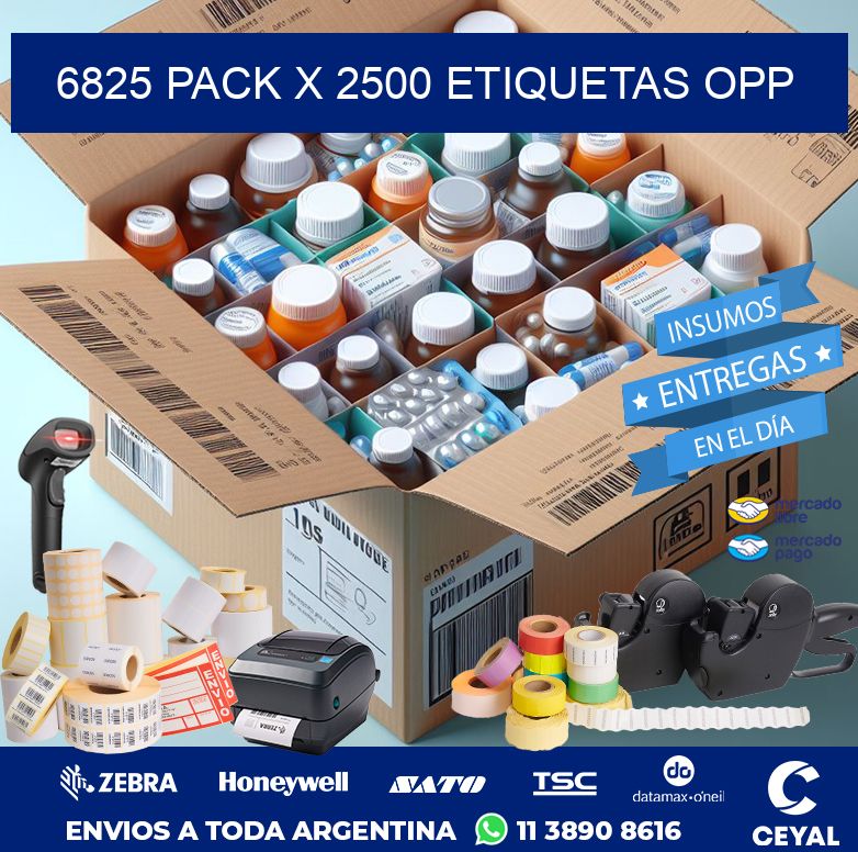 6825 PACK X 2500 ETIQUETAS OPP