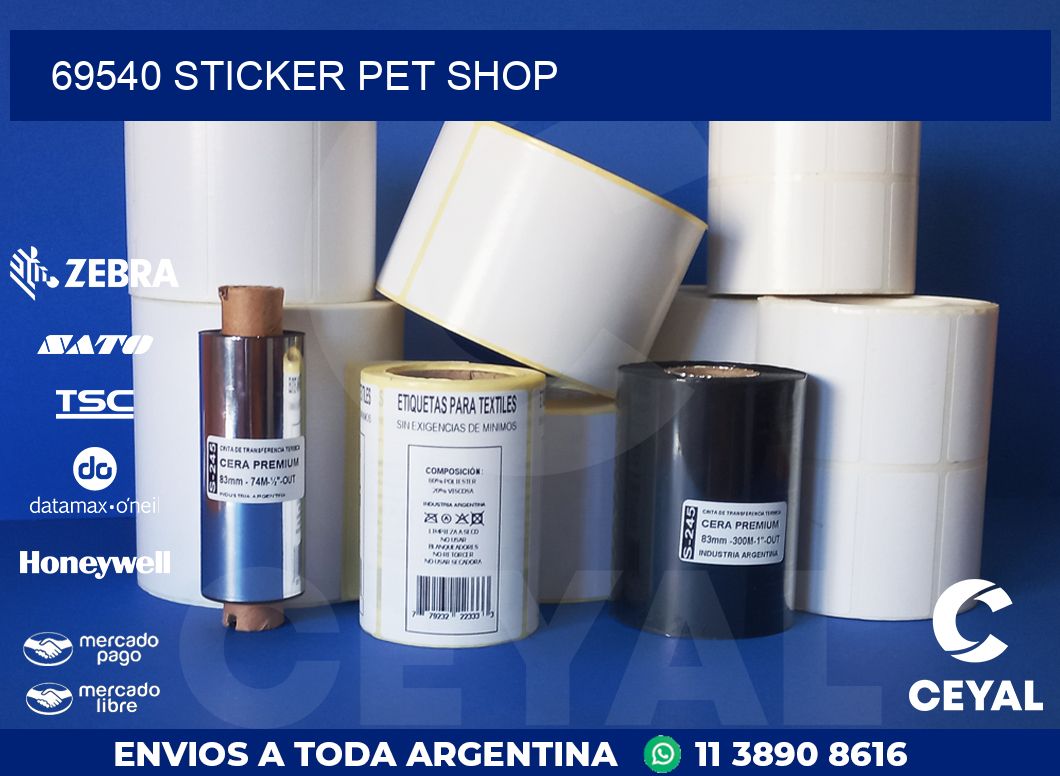 69540 STICKER PET SHOP