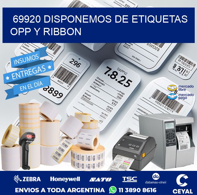 69920 DISPONEMOS DE ETIQUETAS OPP Y RIBBON