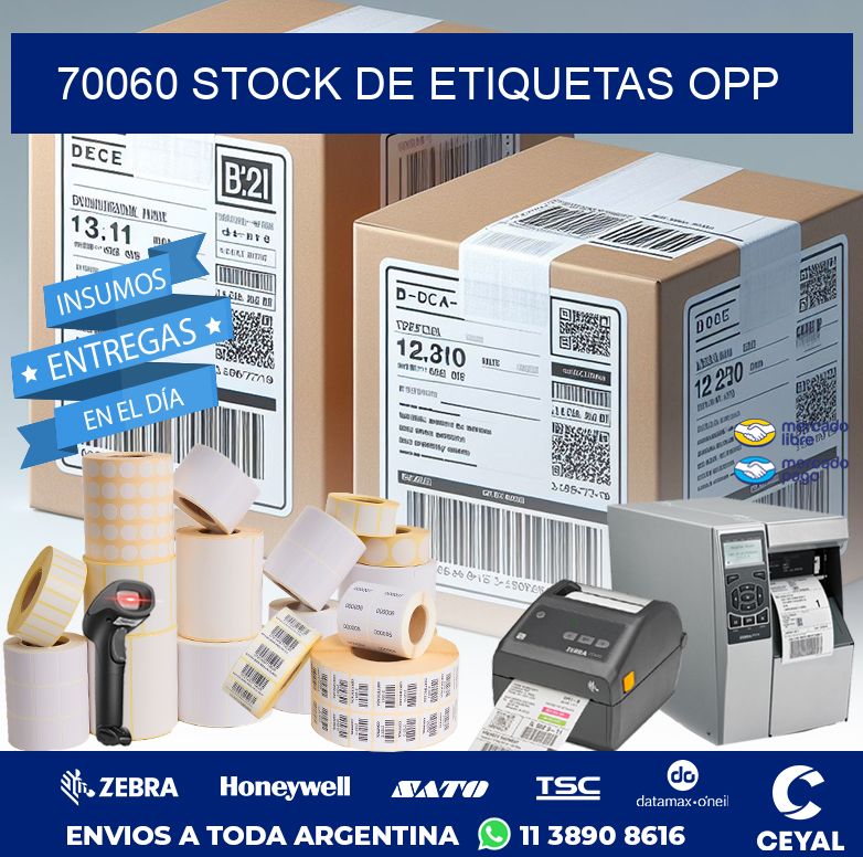 70060 STOCK DE ETIQUETAS OPP