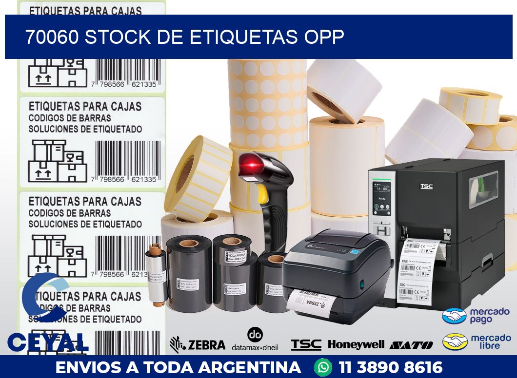 70060 STOCK DE ETIQUETAS OPP