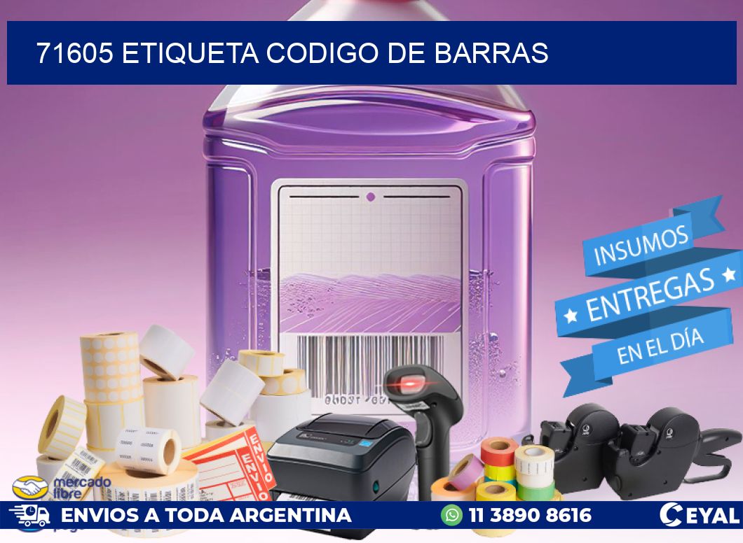 71605 etiqueta codigo de barras