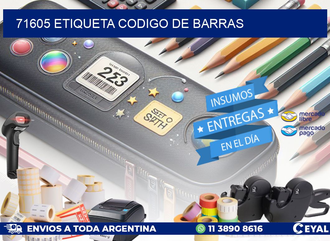 71605 etiqueta codigo de barras