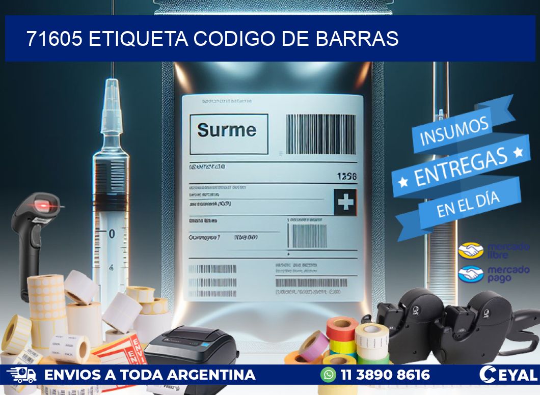 71605 etiqueta codigo de barras