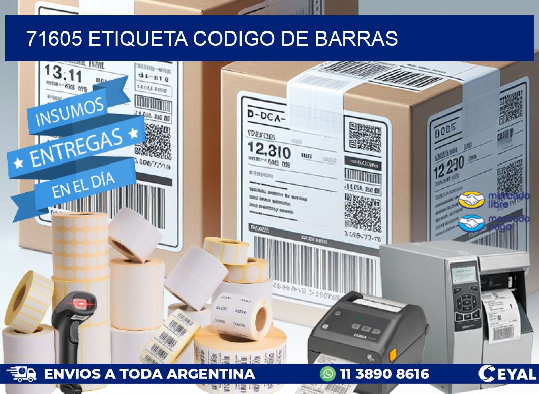 71605 etiqueta codigo de barras