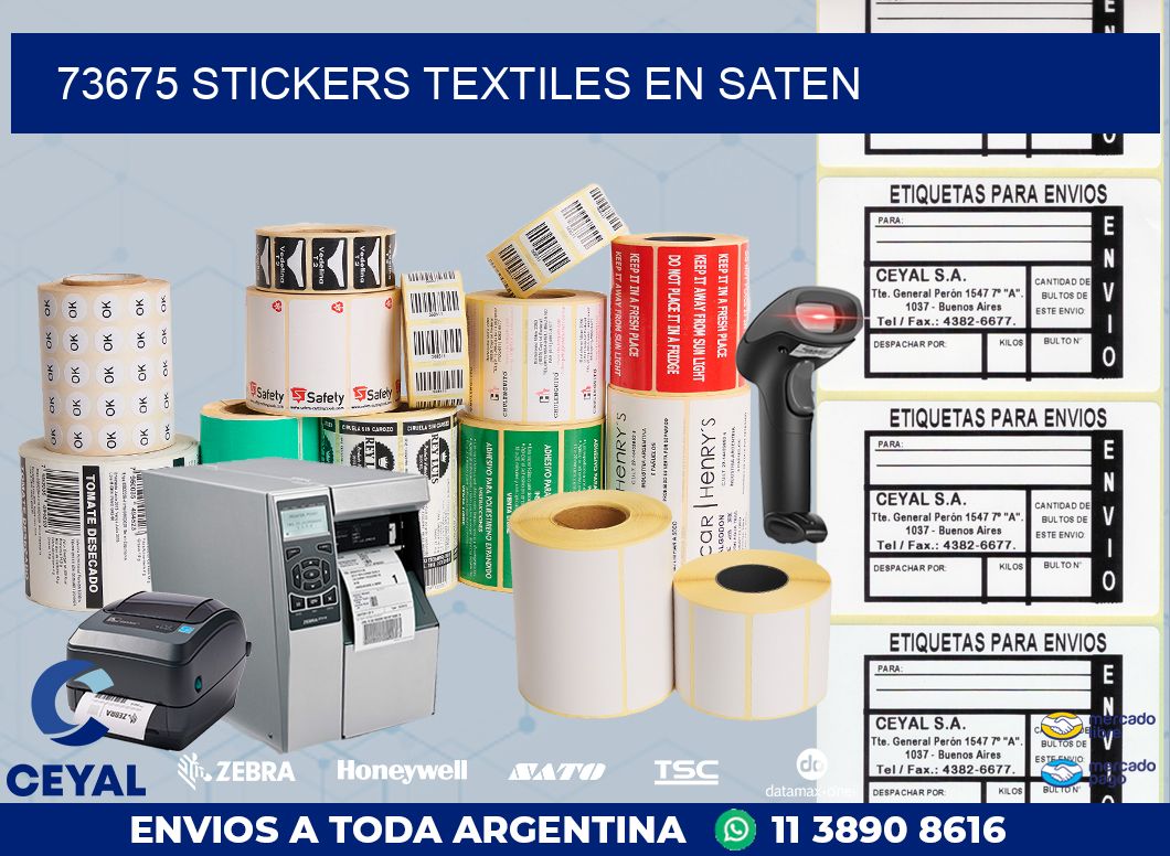 73675 STICKERS TEXTILES EN SATEN