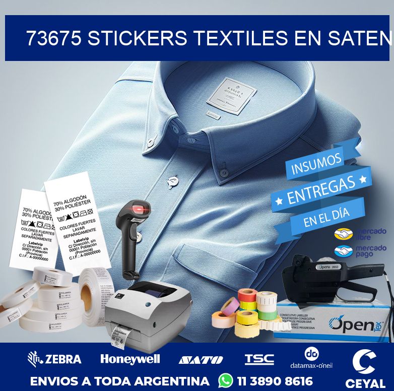 73675 STICKERS TEXTILES EN SATEN