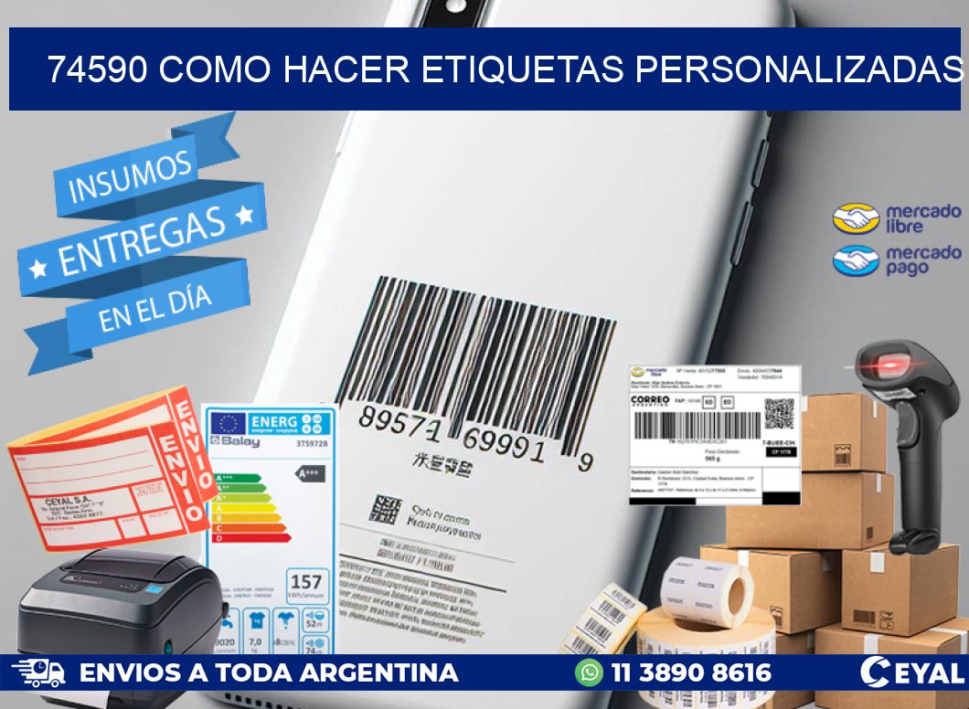 74590 como hacer etiquetas personalizadas