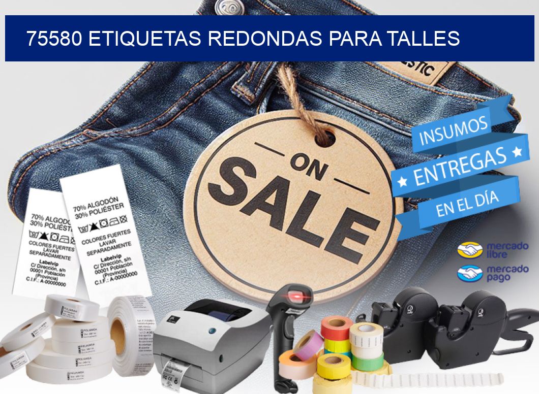 75580 ETIQUETAS REDONDAS PARA TALLES