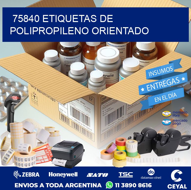 75840 ETIQUETAS DE POLIPROPILENO ORIENTADO