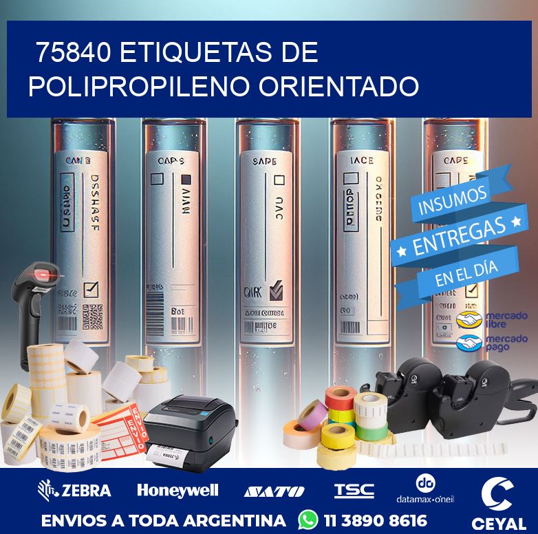 75840 ETIQUETAS DE POLIPROPILENO ORIENTADO