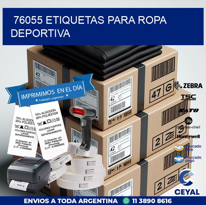 76055 ETIQUETAS PARA ROPA DEPORTIVA