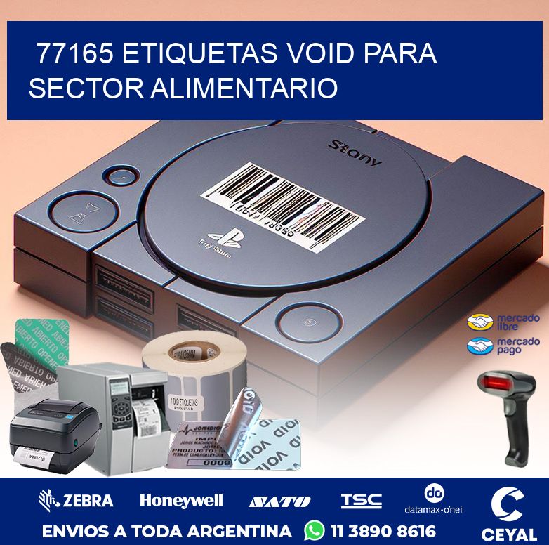 77165 ETIQUETAS VOID PARA SECTOR ALIMENTARIO