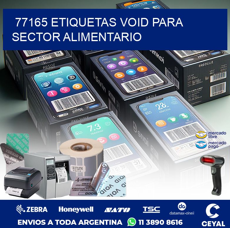 77165 ETIQUETAS VOID PARA SECTOR ALIMENTARIO