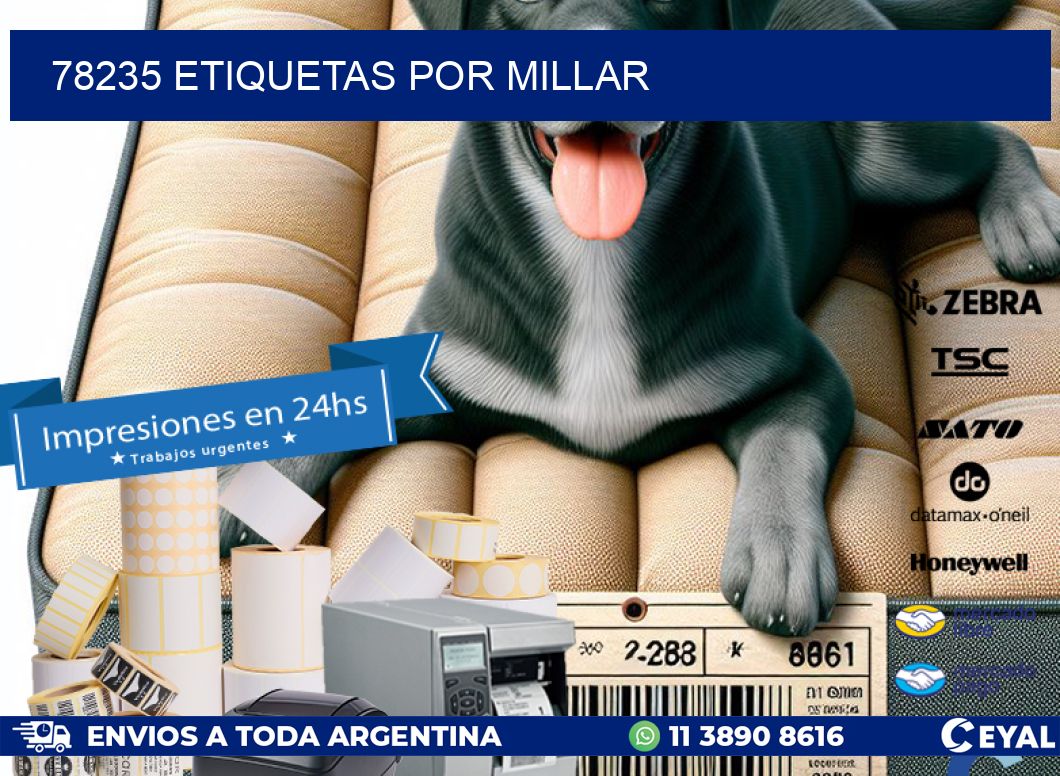 78235 etiquetas por millar