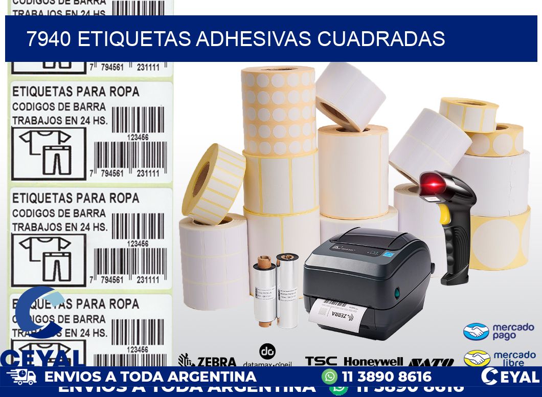 7940 ETIQUETAS ADHESIVAS CUADRADAS