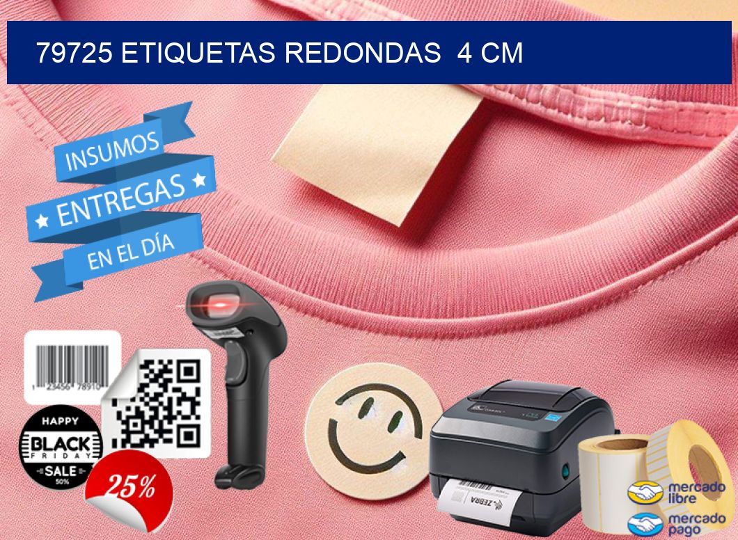 79725 ETIQUETAS REDONDAS  4 CM