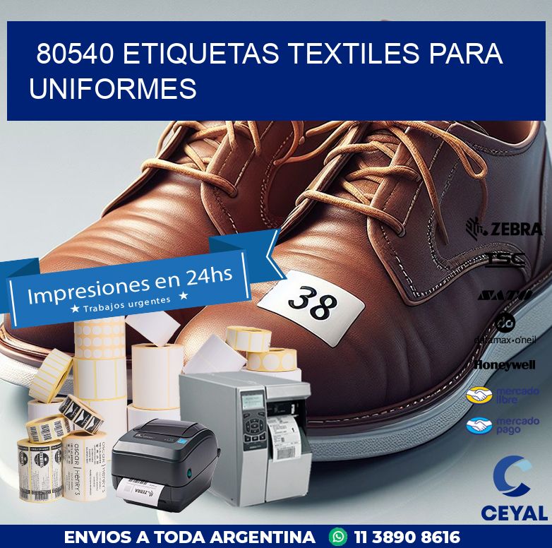 80540 ETIQUETAS TEXTILES PARA UNIFORMES